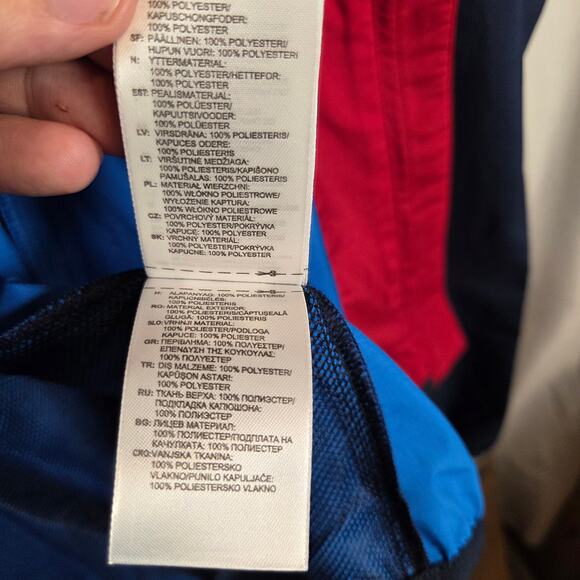 Adidas Skateboarding Climaproof Windbreaker Jacket L Blue Red White 2014 - Picture 9 of 14